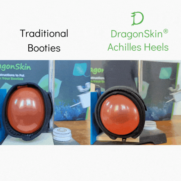 Stingray sting simulation of traditional booties vs DragonSkin 