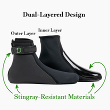 Load image into Gallery viewer, Dual Layer design of stingray resistant bootie

