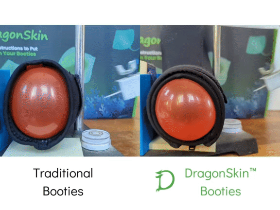 DragonSkin vs Traditional Booties against stingray barb